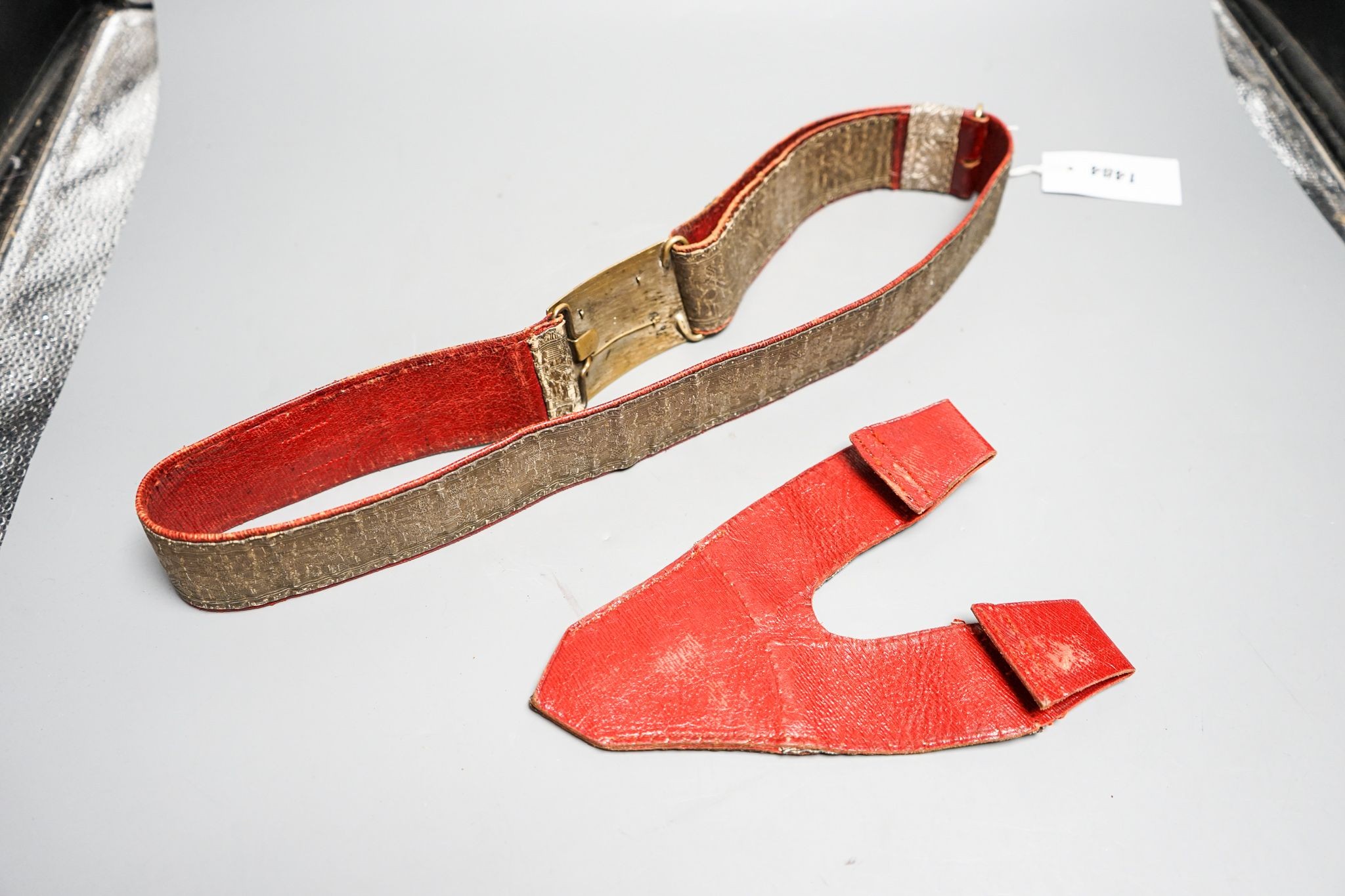 A Victorian Yorkshire Regiment officers brocade sword belt